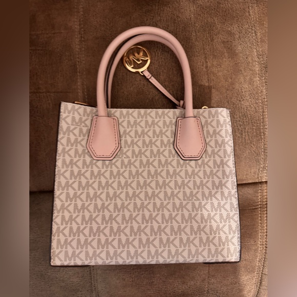 Michael Kors Beige and Pink Signature Tote - Picture 2 of 3